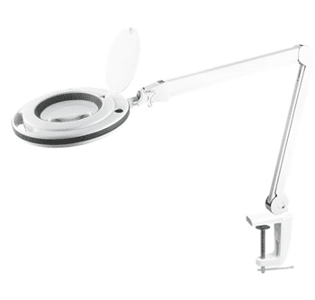 Stolní lampa s lupou do dílny  REBEL NAR0461-2, 5D, 10W, 65000K
