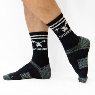 Workout Ponožky WORKOUT logo - černé WOR316