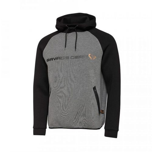 Savage Gear Mikina Tec-Foam Hoodie Dark Grey Melange - L