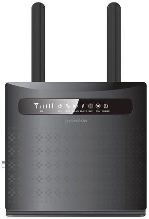 THOMSON 4G LTE router TH4G 300/ Wi-Fi standard 802.11 b/g/n/ 300 Mbit/s/ 2,4GHz/ 4x LAN (1x WAN)/ USB/ SIM slot/ černý, TH4G300