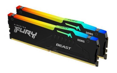 32GB 4800 DDR5 DIMM Kit2 FURY Beast RGB, KF548C38BBAK2-32