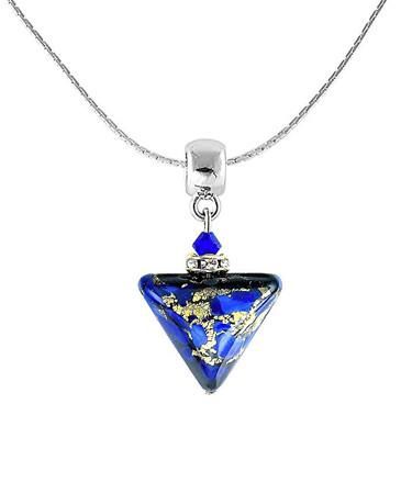 Lampglas Magický náhrdelník Evening Date Triangle s 24karátovým zlatem v perle NTA5