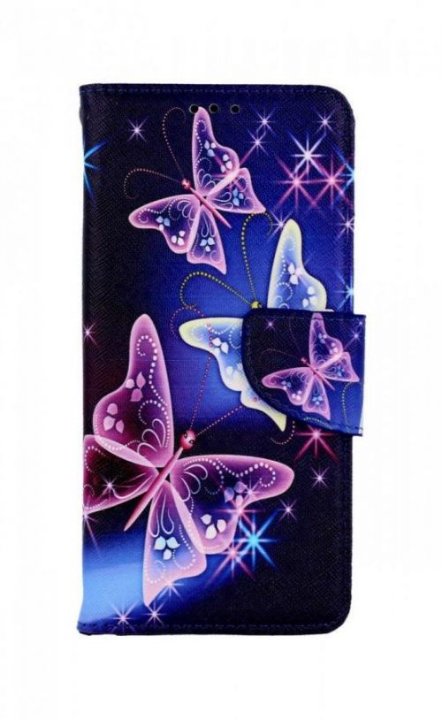 Pouzdro TopQ Samsung A53 5G knížkové Modré s motýlky 73505