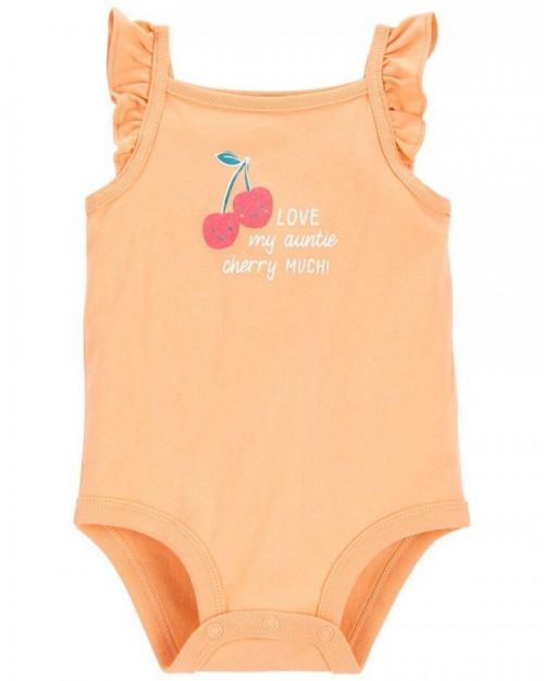 CARTER'S Body na ramínka Orange Cherry holka 6m