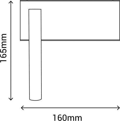 Bílé nástěnné svítidlo SULION Clara, výška 16,5 cm