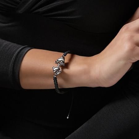 Lampglas Unikátní náramek Cleopatra`s Dream Triangle s perlami BTA-D-13