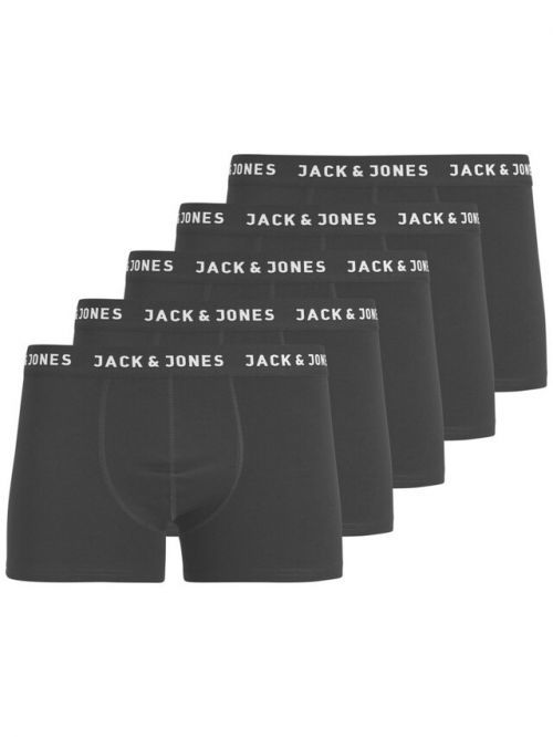 5PACK pánské boxerky Jack and Jones černé (12142342) - M