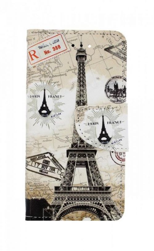 Pouzdro TopQ iPhone SE 2022 knížkové Paris 2 74688