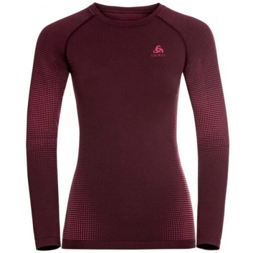 Odlo BL TOP CREW NECK L/S PERFORMANCE WARM EC Dámské funkční tričko, vínová, velikost L