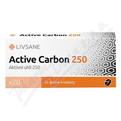 Livsane Active Carbon 250 tbl.20