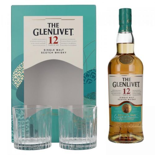 Glenlivet 12 YO + 2 skleničky