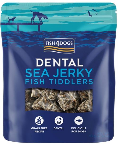 FISH4DOGS Dentální pamlsky pro psy mořská ryba - rybičky 115 g