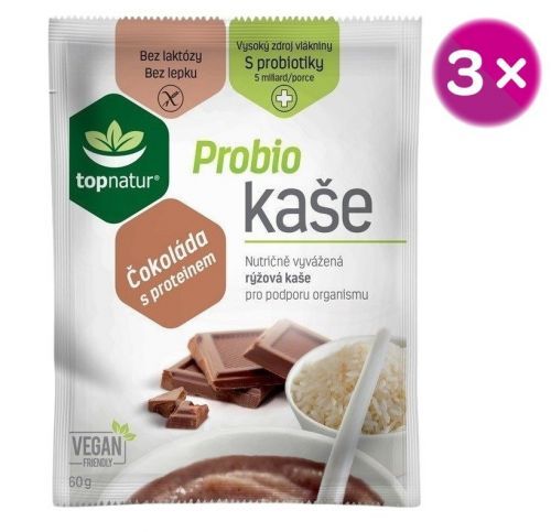 Topnatur Probio kaše protein s čokoládou 3 x 60 g