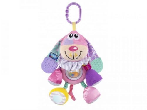Playgro - Závěsný pejsek s kousátky růžový