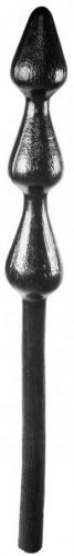 Černé dildo - Deep'R Barb (70 x 8,8 cm)