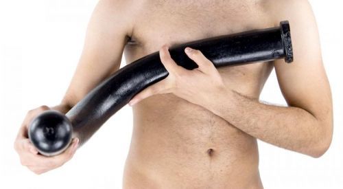 Černé dildo - Squamata Spitting (88 x 6,5 cm)