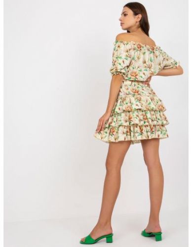 Dámský set s mini sukní SKIRT žlutý a vínový