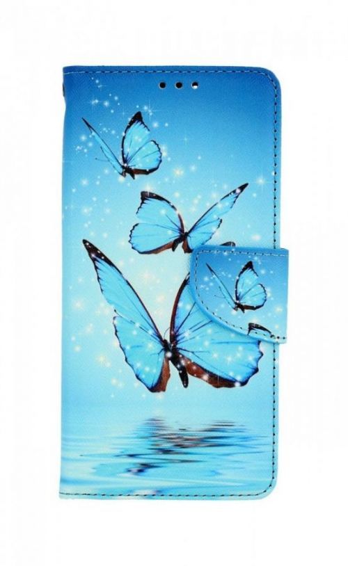 Pouzdro TopQ Realme C35 knížkové Modří motýlci 74902