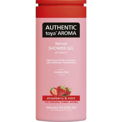 Authentic Toya Aroma sprchový gel jahoda a máta, 400 ml