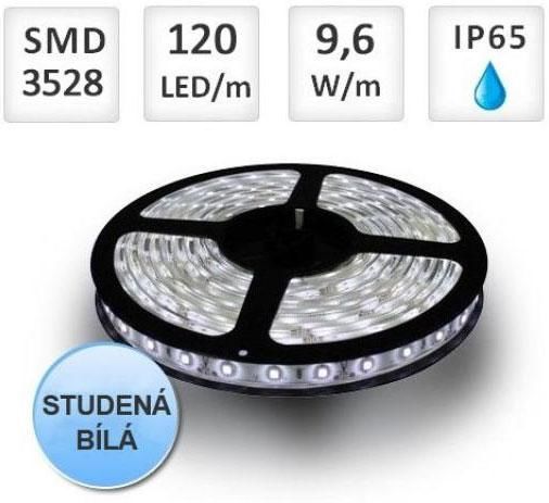 BRG LED pásek 5m 120ks/m 2835 9.6W/m voděodolný-silikon Studená bílá