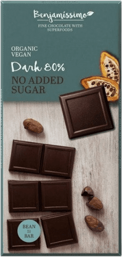 Bio Benjamin Benjamíssimo tmavá čokoláda bez cukru Bio 70 g