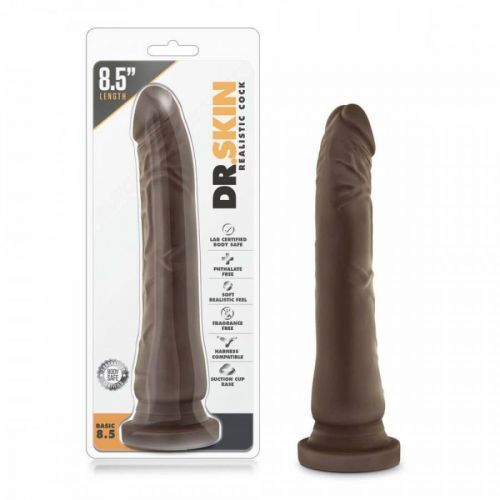Dr. Skin - Realistic Dildo With Suction Cup 8.5'' - Chocolate