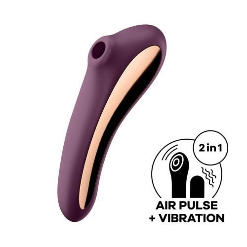 Satisfyer Dual Kiss - Insertable air pulse vibrator (purple)