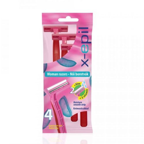 X-Epil Disposable woman razors with twin blade 4pcs/pack