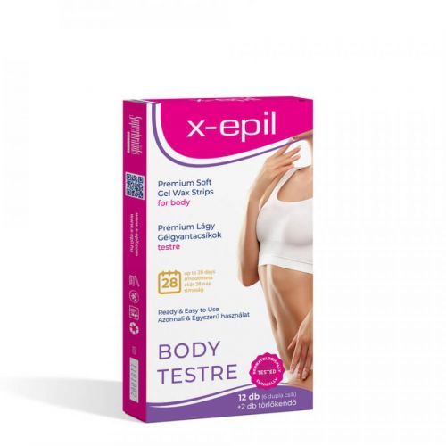 X-Epil Ready to Use Premium Gel Wax Strips for body – 12 pcs