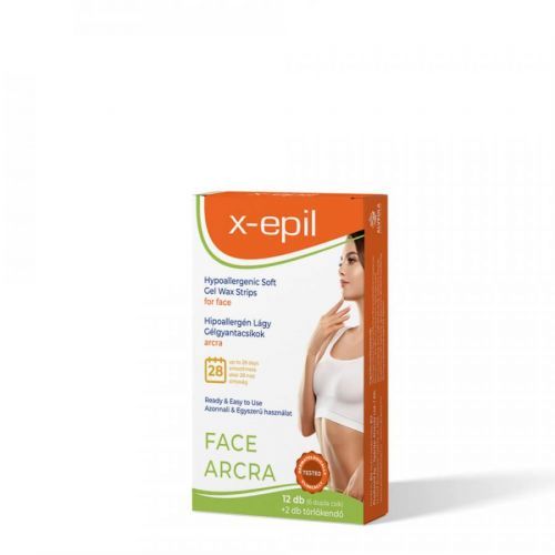 X-Epil Ready to Use Hypoallergenic Gel Wax Strips for face – 12 pcs