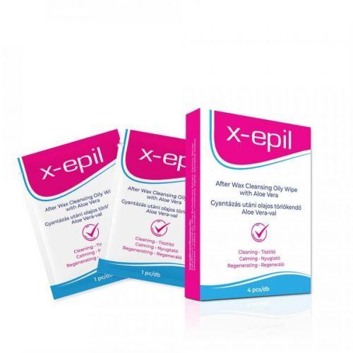 X-Epil After Wax Cleansing Oily Wipe with Aloe Vera 4 pcs