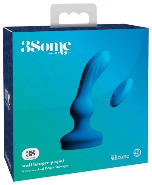 3Some wall banger P-Spot - cordless radio prostate vibrator (blue)