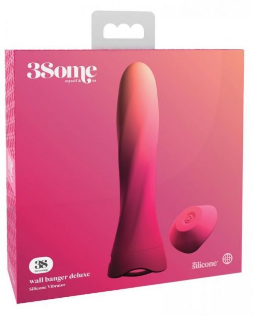 3Some wall banger deluxe - cordless radio rod vibrator (pink)