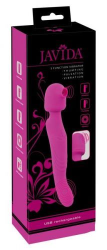 Javida Wand - cordless, 3-function massage vibrator (purple)