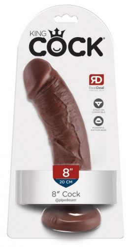 King Cock 8 dildos (20cm) - brown