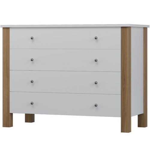 Komoda Oskar 4s 90x40x90 Bílý