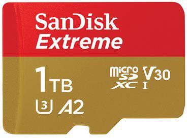SanDisk micro SDXC karta 1TB Extreme (190 MB/s Class 10, UHS-I U3 V30) + adaptér (SDSQXAV-1T00-GN6MA)