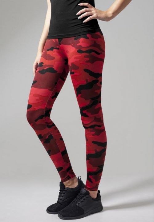 Ladies Camo Leggings - red camo L