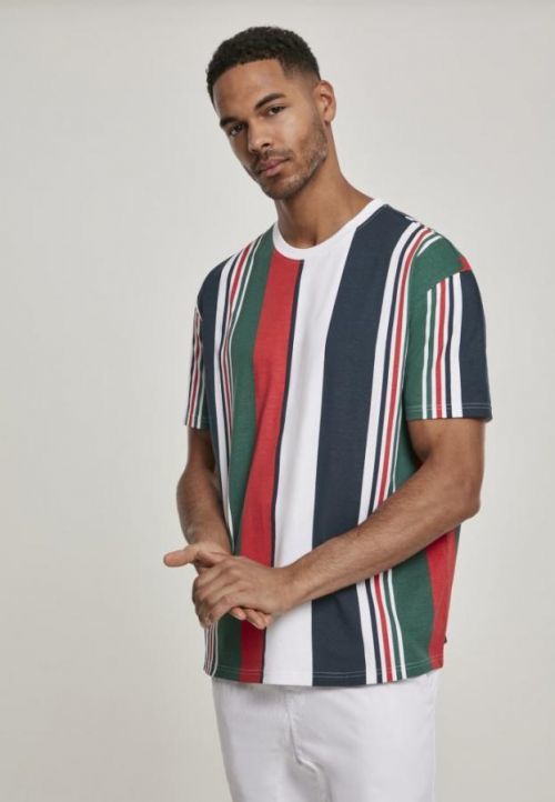 Heavy Oversized Big AOP Stripe Tee - wht/nvy L