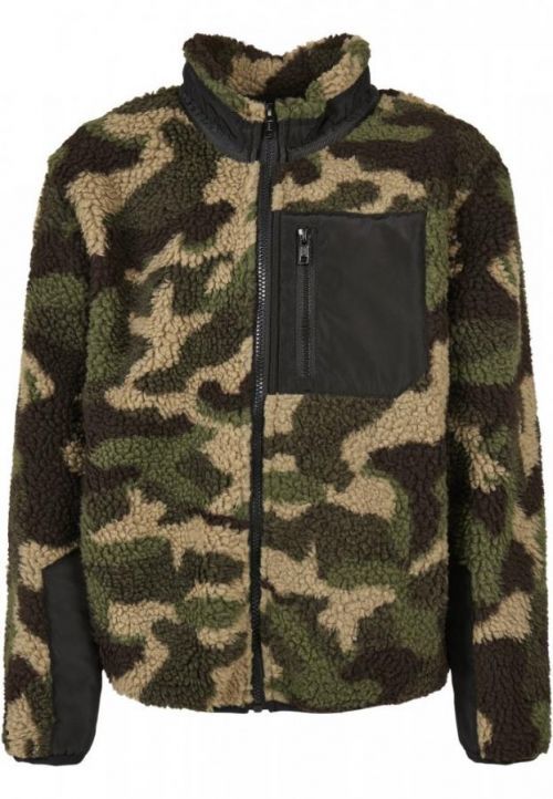 Boys Sherpa Jacket - woodcamo 110/116