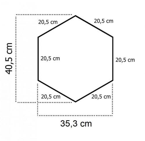 Eka Čalouněný panel Hexagon Trinity 40,5 cm x 35,3 cm - Rubínová 2324