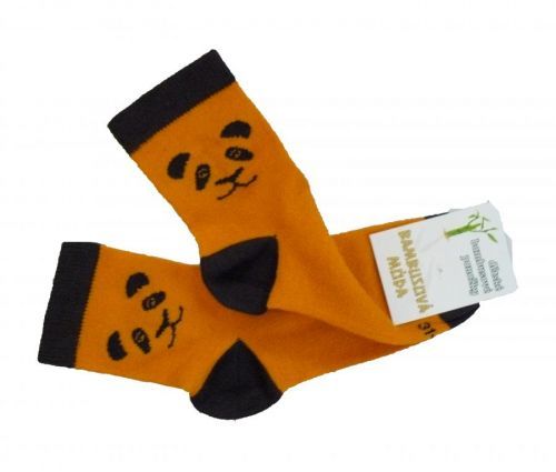 ké bambusové ponožky Panda (oranžová)