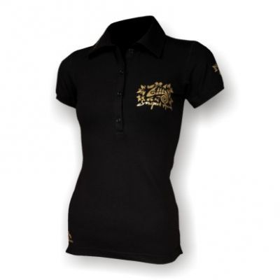 Dámská bambusová polokošile (černá/zlatá)