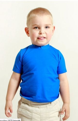 Dětské bambusové tričko krátký rukáv (modrá)