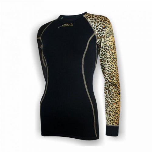 Dámské bambusové tričko dlouhý rukáv leo (hnědá)