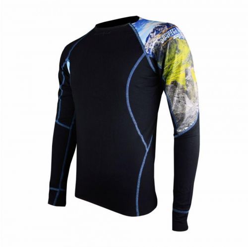 Highlander pánské bambusové tričkodlouhý rukáv (černá)