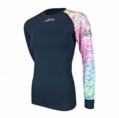 Dámské tričko dlouhý rukáv AQUARELLE cerna