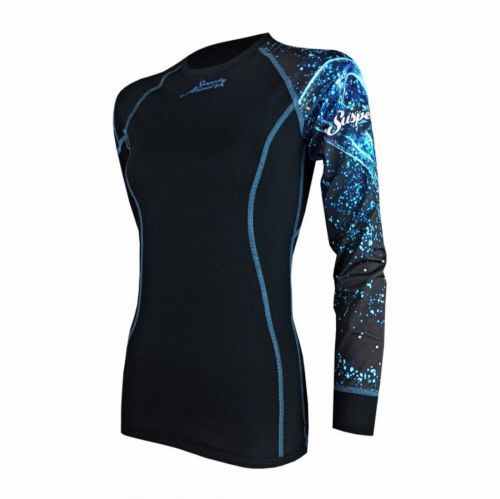 Dámské tričko dlouhý rukáv Heart černá s prošitím