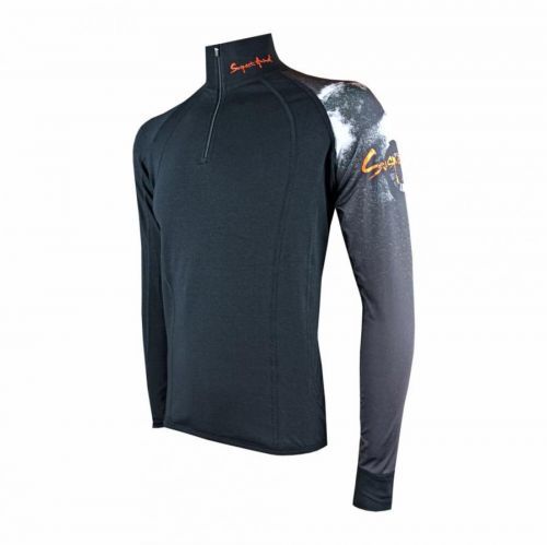 Pánské tričko dlouhý rukáv RIDER MAN se stojáčkem černá