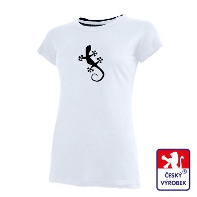 Dámské bambusové tričko GEOještěrka (bílá/XS)